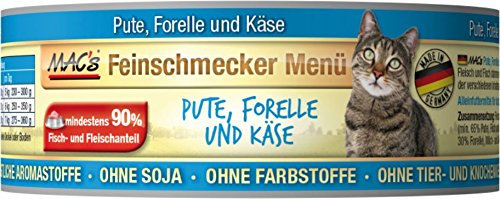 MAC´s Cat Feinschmecker Pute, Forelen und Käse 5 x 100g Katzenfutter Nassfutter