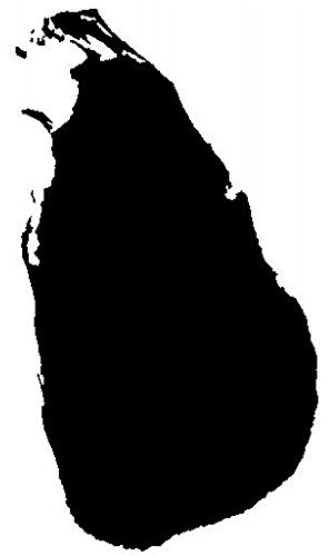 2x Auto Aufkleber  SRI LANKA  2x Car Sticker Konturgeschnitten (ca. 11x6 cm) (Schwarz)