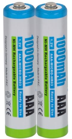 2 x Akku kompatibel mit Sennheiser Wireless Headset HDR 110, HDR 120, HDR 160, HDR 170, HDR 220 - NI-MH 1000mAh