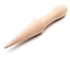 Fox Run Brands Pizzelle 4507 Roller/Krumkake Gebäckwerkzeug/Eiskegelform, 21 cm, Buchenholz, 4507