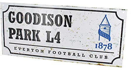 Club Licensed Everton Retro Street Sign - One Size