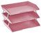 Acrimet Facility 3 Ebenen Briefablage Seiteneinschub, Letter Tray/A4, Desktop Datei Organizer, Kunststoff (Rosa)