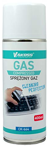 Vakoss CK614 Cleaning Compressed Air Duster Spray Gas Cleaner 400ml Dust Blower PC Laptop (12)