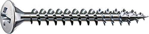 SPAX Universalschraube, 3,5 x 30 mm, 1000 Stück, Kreuzschlitz Z2, Linsensenkkopf, Vollgewinde, 4CUT, Vernickelt, E1J, 0241030350305