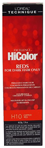 Loreal Excel HiColor H10 Tubo Cobre rojo 1.74oz