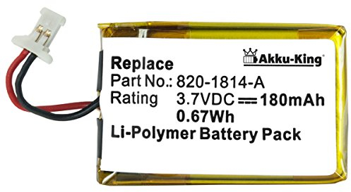 Akku-King Akku kompatibel mit RAID Controller wie Apple PowerBook G4, A1107 - ersetzt 820-1814-A - Li-Polymer 180mAh