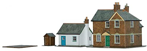 Superquick Station Masters House and Crossing Keepers Cottage 1/72 OO/HO - Card Kit