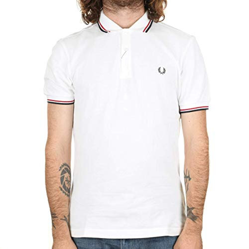 Fred Perry Herren M3600 Poloshirt, Weiß (White 748), X-Large