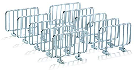 siku 2464, Absperrgitter, 1:32, Metall, Silber, 10 Stück, Viele Funktionen, Sortiert