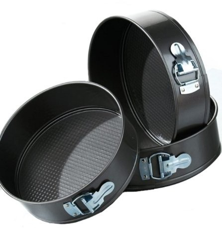 E FAST CE4 SET OF 3 NON STICK LOOSE BASE SPRINGFORM CAKE TINS 22, 24 & 26 CM - 8 9 10 BIRTHDAY 3 TIER WEDDING CAKE
