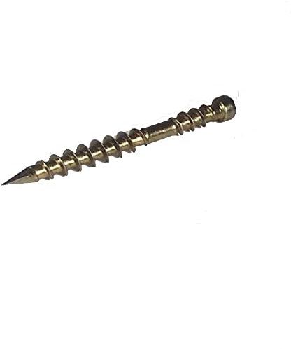 Reisser 6221S220420504 R2 TXD Drive Diamond Point Flooring Screw 200-Pieces, 50 mm Length, Yellow