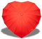 Parapluie coeur rouge romantique mariage