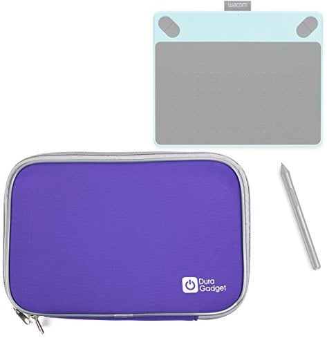 DURAGADGET Purple Water-Resistant Neoprene Carry Case - Compatible with Wacom Intuos 'Draw' Pen & Touch Graphics Tablet - CTL-490DB-S/CTL-490DW-S