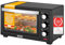 TZS First Austria Mini four Electrique 20L, Four à convection 1380W, avec Minuteur 0-60 min, Grille et Plaque de Four, Double Vitrage, Rôtissoire, max 230°C, Noir