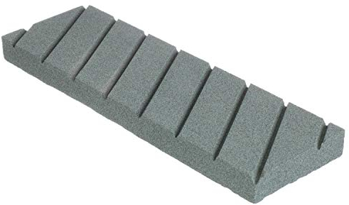 Norton 69936687444 Piedra aplanadora con ranuras diagonales para piedras de agua, abrasivo de carburo de silicio de grano grueso, magníficamente plana con unión dura, funda de plástico, 9 x 3 x 3/4
