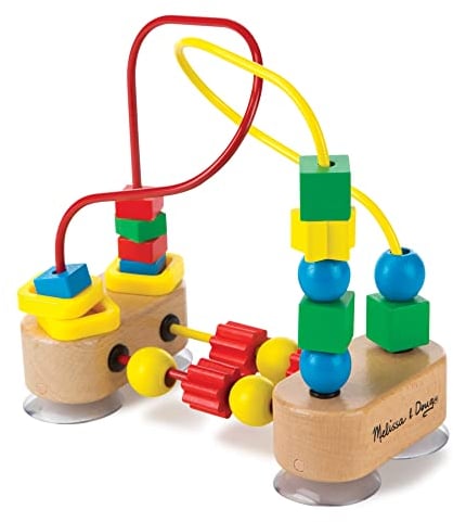 Melissa & Doug Primer Laberinto de Cuentas de Madera, Desarrolla Habilidades Motoras y Cognitivas, Ideal para Niñas y Niños de 1 a 3 años, ¡Fomenta el Aprendizaje Divertido y Creativo!