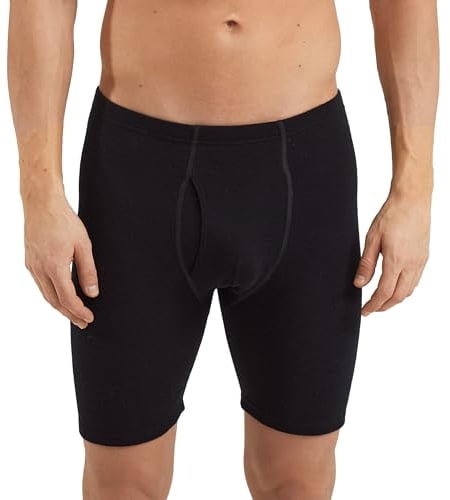 DILLING Men's Boxer Shorts with Fly - Organic Merino Wool