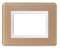 Placca Ave 44P03BelPersonal 44 3 Moduli Beige Lucido