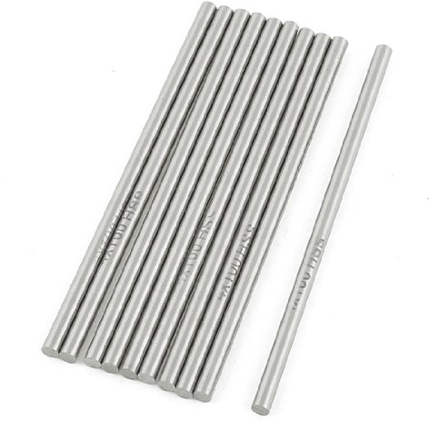 sourcing map 10Stk. Hochgeschwindigkeitsstahl Drehbank Rund Stange Mahlen Schneide 4mm x 100mm