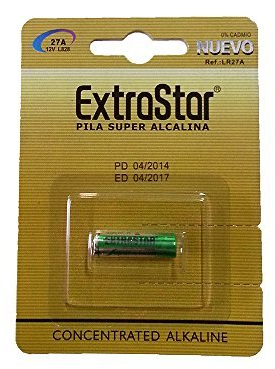 EXTRASTAR 1 Batteria PILA LR27A MN27 G 27A L828 CA22 EL812 8LR93 ALCALINA 12 V