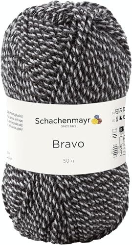 Schachenmayr Bravo 9801211-08181 Graphite Mouliné Hand Knitting Yarn, Crochet Yarn