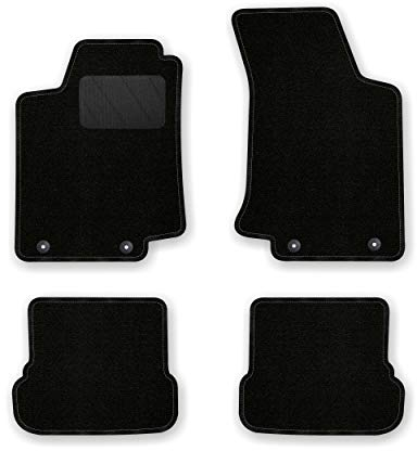 Bär-AfC Auto Fußmatten Classic passend für VW Golf 3 Cabrio 1993-1998, Autoteppiche Nadelvlies Schwarz, Rand Kettelung Schwarz, Textiler Trittschutz, Set 4-teilig, VW09772