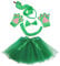 Petitebelle Green Snake Headband Bowtie Tail Gloves Tutu 5pc Girl Costume (Green)