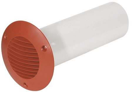Airflow Cavity Wall Ducting Kit – 100mm Diameter x 350mm Length Rigid Plastic Duct with Terracotta Grille & Screws – Airtight, Easy to Install – Compatible with Airflow Systems | Includes rigid duct, outer grille and screws, Compatible with Airflow 100mm iCON fans, Airtight installation, Easy to install