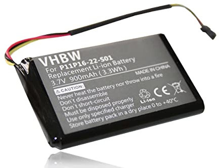 vhbw Batterie Compatible avec Tomtom 4ET0.002.07, Start XL GPS, Appareil de Navigation (900mAh, 3,7V, Li-ION) - Remplacement pour P11P16-22-S01, S4IP016702174