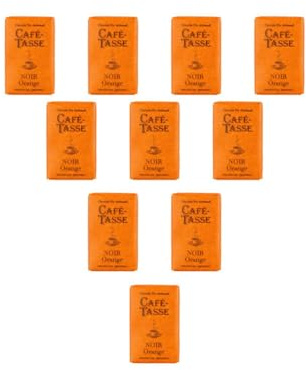 Café-Tasse Zartbitterschokolade Orange 10 Täfelchen á 9 g