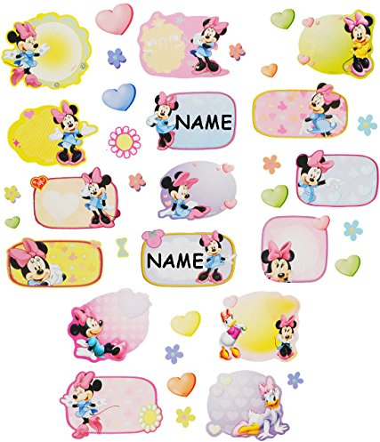 alles-meine.de GmbH 37 STK. Sticker - für Hefte Heftetiketten - Minnie Mouse - Etiketten - Aufkleber Heft - Namenssticker/Namensetiketten - Name Schulhefte - Namensetikett ..
