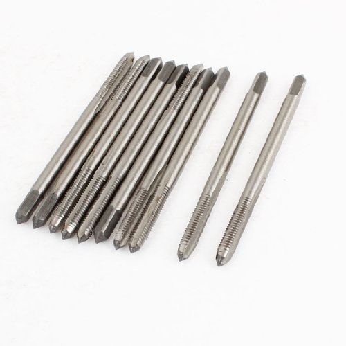 sourcing map 10pcs Tarauds coniques Filetage 3mm Dia coupe M3 3 flûte vis métaux HSS