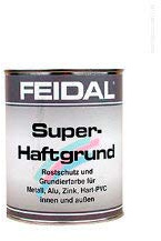 Feidal Super Haftgrund, Farbton: silbergrau RAL 7001, Rostschutzgrund u. Grundierung f. Metall, Aluminium, Zink, Kupfer, Hart-PVC, Holz u. Kunststoff, Innen u. Außen / 750 ml / f. Industrie u. Handwerk v. Fachmann