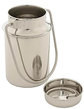 Transportkanne 6,0 ltr. Milchkanne Transportbehälter Metall Edelstahl Kanne Milchkrug