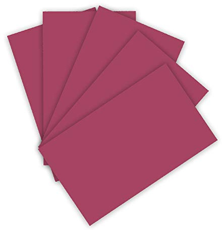 folia 6327 - Tonpapier 130 g/m², Tonzeichenpapier in weinrot, DIN A3, 50 Bogen, als Grundlage für zahlreiche Bastelarbeiten