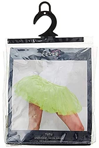 Smiffys Tutu Underskirt, Neon Green 4 Layers, 30cm Long, Fever Tutu's & Petticoats Fancy Dress, Fever Dress Up Accessories