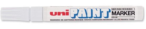 uni Paint Marker Bullet Tip Medium Point Px20 Line Width 2.2-2.8mm White Ref 9001927 [Pack 12]