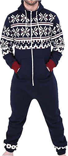 Juicy Trendz Nuovo Progettista Uomo One Taglia One Zip Tutina Cappuccio Tuta Monopezzi