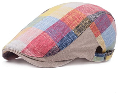 Kuyou Trendige Unisex Gatsby Flatcap Schiebermütze Ivy Sport Kappe (Rot)