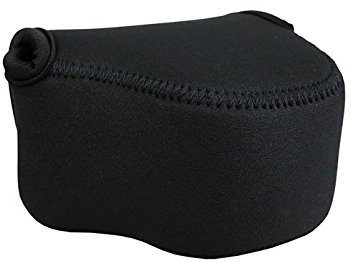 Maxsimafoto - MSF-C1 Mirrorless Camera Neoprene Pouch for Canon EOS M, M2, M3, M10 with 22mm Lens & Powershot SX400 SX410 SX420 SX500 SX510