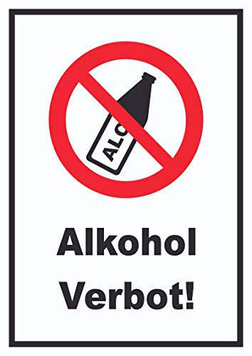 HB-Druck Alkohol verbot Schild A4 (210x297mm)