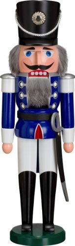 Nutcracker wood Christmas original Seiffen Hussar blue 50cm Erzgebirge NEW