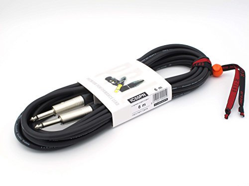 X-LEAD IC55PN060BK Serie PLATINUM, cable de instrumentos profesional de calidad para guitarra/bajo/teclados - conectores NEUTRIK originales - (6 m, negro) - MADE IN ITALY by INCO