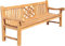 CLP Teak-Gartenbank Florida I Sitzbank Mit Ergonomischer Sitzfläche Aus Vollholz I Sitzhöhe: 44 cm, Farbe:Teak, Größe:240 cm