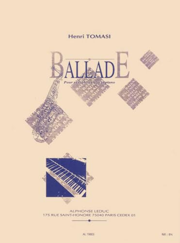 Ballade pour saxophone alto et piano.