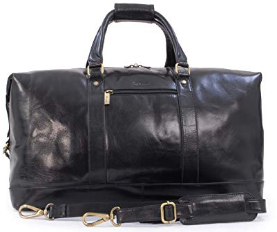ASHWOOD - Leder - Reisetasche/Freizeittasche/Sporttasche von 2081 - Schwarz