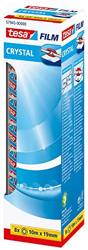 tesa film 8 x CRYSTAL 10M x 19MM, durchsichtig