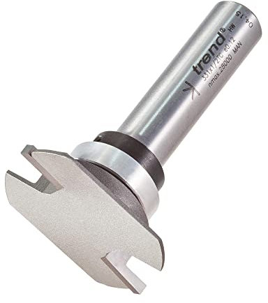 Trend Professional Aquamac 63 Recesser Router Cutter Bit, 1/2 Inch Shank, 41.3mm Cut Diameter & 4.8mm Cut Length, Tungsten Carbide Tipped, Bearing Guided, 331X1/2TC
