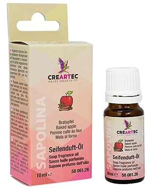 Artidee CREARTEC Natürliches Seifenduftöl - Duftnote: Bratapfel - Seifenaroma zur Herstellung von individuell duftenden Seifen, Badekugeln, UVM. - Vegan - 10 ml - Made in Germany