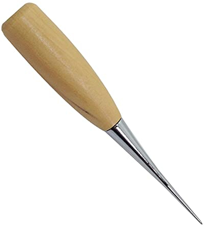 Hecho a Mano Punzón Con Mango Madera - Púa Metal Herramienta Para Indenting - Puntiagudo Hoja Perforación Agujeros Clavos Tornillos O Tornillos - Ideal Artes y Manualidades,Hogar Reparación